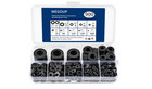 900pcs Nylon Flat Washer Assortment Kit Black Plastic Washers Set M2-m12
