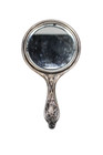 Designer Womens Antique Silver Plate Floral Repousse Hand Mirror 9 75 