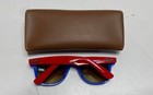 Ray-ban Junior Wayfarer Rj 9066s Blue Red Mirrored Sunglasses 47mm