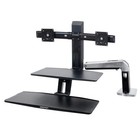 Ergotron Workfit-a With Suspended Keyboard  Dual Monitors
