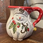 Blue Sky Cat Mug Pair Have A Purrfect Holiday Christmas Kitty Large Two Holiday