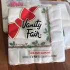 3 Packs Vintage Cocktail Napkins Vanity Fair Gibson Christmas Wreath Floral Usa