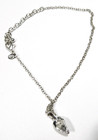 Vtg Modern   Pd Premier Designs Anklet  reg Silver Tone Rhinestone Shoe Bracelet