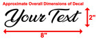 Your Text Vinyl Decal Sticker Car Window Bumper Custom Personalized Lettering