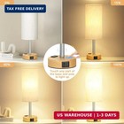Fenmzee Bedside Table Lamp For Bedroom - 3 Way Dimmable Touch Lamp Usb C Chargin