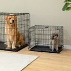 Dog Crate Kennel Folding Heavy Duty Metal Pet Cage 2 Door Dog Crate Cage Kennel