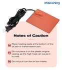 2 X 5in Car Engine Silicone Pad Heater - Self-adhesive  2pcs Oil 2 X