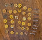 Huge Lot Antique Tobacco Tin Tags Taylor Bros Rams Horn Winston Nc Schnapps Vtg
