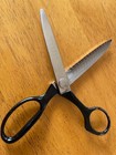 Vintage Wiss Pinking Shears Cb7 - Sharp Fabric Zigzag Scissors Black Handles