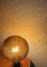 Vintage Large 6  Round Amber Cut-glass Light Bulb - 1930 s-40 s - 40watt