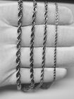 Stainless Steel Rope Chain 2 3 4 5mm Size 16-24in Hiphop Jewelry Men  Women Gift