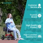 Elenker Steerable Deluxe Medical Knee Walker 10  Wheels - Red