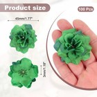 100 Pcs 1 77 Inch Artificial Roses Head Faux Flowers Wedding Diy Dark Green