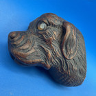 Black Forest Wood Carved Wall Hanging Match Holder Of A St  Bernard Dog