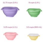 Tupperware 8-piece Heritage Sheer Square Bowl Set Multicolor New