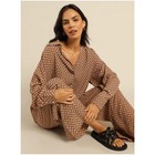 Anthropologie Charlie Holiday Retro 1970 s Brown Maple Shirt Geo Print Nwt S 