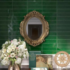 Rustic Victorian Green 2 95 In  X 11 81 In  Polished Ceramic Subway Wall Tile  1