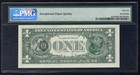 1977-a  1 Frn Federal Reserve Note    overprint On Back Error    Pmg Gem Unc-66epq
