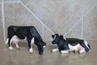 Lot 2 Schleich 13142   13141 Holstein Laying Grazing Cows Retired