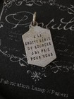 French Antique Silver Medallion  Vintage French Jewelry Accessory
