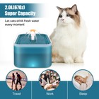 2l Pet Dog Cat Water Fountain Automatic Led Auto Dish Drinking Dispenser Bowl