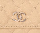 New 2026 Chanel Long Wallet Apricotcaviar Leather