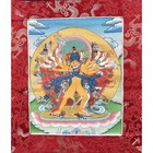 Old Thangka Of Kalachakra Deity With Consort In Good Condition