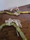 Rare Antique Green Hebron Glass Trade Beads Strand - 18th C  Kano African