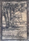 Early 20th C Original Charcoal Coastal Landscape     Signed S  Warner
