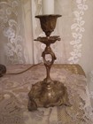 Vintage Antique French Brass Candlestick Holder 7 Inches