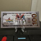 Silver Foil Plated Voltron Banknote Robot Anime Collectible