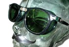 Antique Green Willson Contour Spec Goggles Sunglasses Vtg Old Safety Glasses
