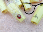 Lot Of 9  Brand New Sealed   Bacardi  Yellow Shot Glasses Wear Around Your Neck