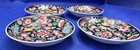  4 Vtg  Chinese Jingdezhen Zhongguo Famille Noire Mille Rose Fleur 5 5  Bowls