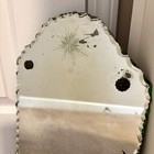 Art Deco Etched Starburst Mirror   Vintage Mirror