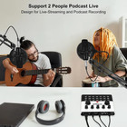 Podcast Equipment Bundle For 2  F993 All-in-one Audio Mixer