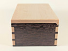 Luxury Curly Maple   Wenge Keepsake Box     Handmade Gift  Magnetic Wood Lid