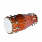 Queenbrass Handmade Wooden Naal Dholak Indian  Musical Instrument