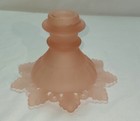 Candle Stick Holder Vintage Westmoreland Pink Satin Ring   Petal Pattern
