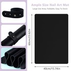 Nail Mat   black Nail Art Table Mat Foldable Nails Hand Rest Pillow Pad Soft Pu 