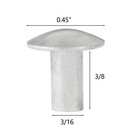 3 16  Diameter X 3 8  Length Brazier Head Solid Aluminum One Size  Silvery