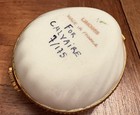 Vintage Limoges France Hand Painted Shell Shaped Trinket Box W  Latch Gc