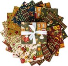 Riley Blake -fat Quarter Bundle By Teresa Kogut - Vintage Style Christmas Fabric