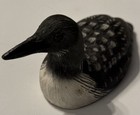 Loon Bird Figurine Signed 2    Tall Resin 5 25    Long X 2    Side To Side 1990