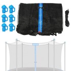Replacement Safety Enclosure Net For 6 Pole Round Trampoline - Breathable  Weath