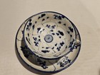 19thc Chinese Porcelain Teacup And Saucer  Blue White Tek Sing Cargo Ship