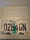 Oregon Custom License Plate  02b4gn  Exp 11 97 W  Frame  oh To Be 4 Given 