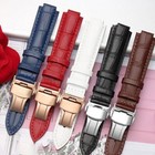 Leather Watch Band Watchstrap Women And Men Watch Convex Joint Bracelet