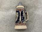 Original German Beer Stein With Pewter Lid Hand Painted Excellent No Chips