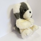 Vintage 1985 Dakin White And Gray Puppy Dog 8  Plush Stuffed Animal Toy